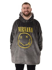Vanilla Underground Black Mens Nirvana Blanket Hoodie - Image 1 of 6