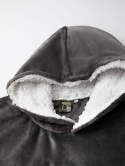 Vanilla Underground Black Mens Nirvana Blanket Hoodie - Image 4 of 6