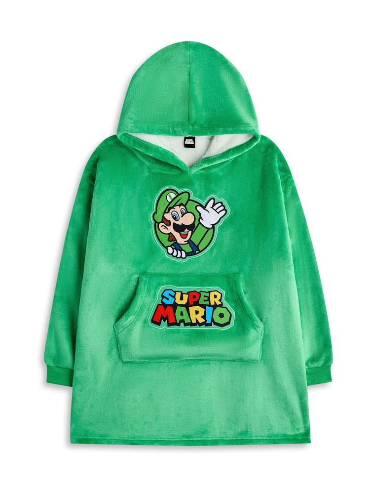 zelena - Vanilla Underground Kid Super Mario Znak odeja kapucar; jopa/pulover s kapuco - Slika 1 iz 6