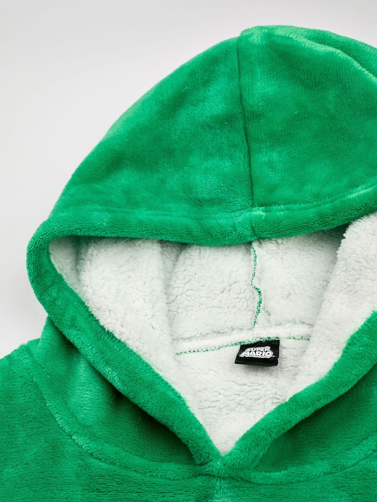 Vanilla Underground Green Kids Super Mario Character Blanket Hoodie - Image 3 of 6
