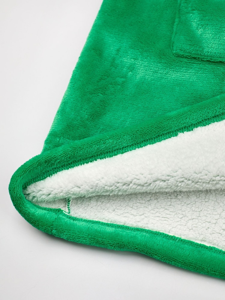 Vanilla Underground Green Kids Super Mario Character Blanket Hoodie - Image 4 of 6