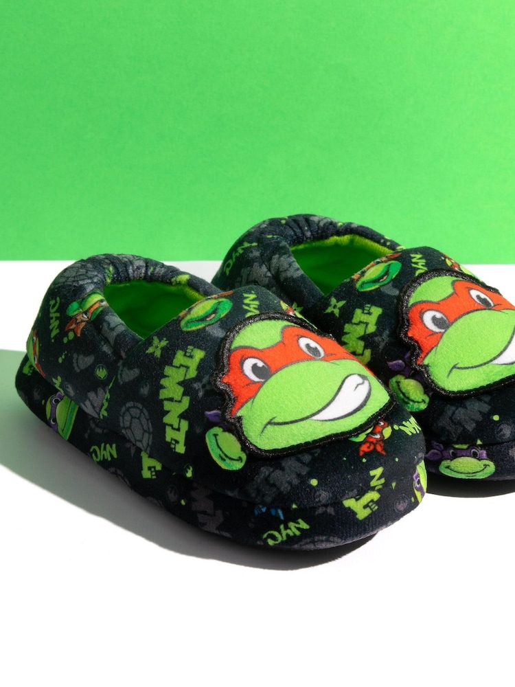 Vanilla Underground Black Boys Teenage Mutant Ninja Turtles Slippers - Image 1 of 6
