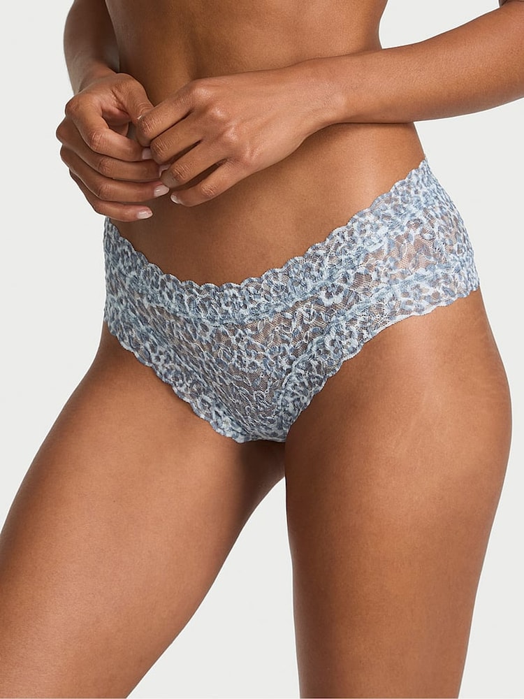 Victoria's Secret Blue Leopard Cheeky Knickers - Image 1 of 2
