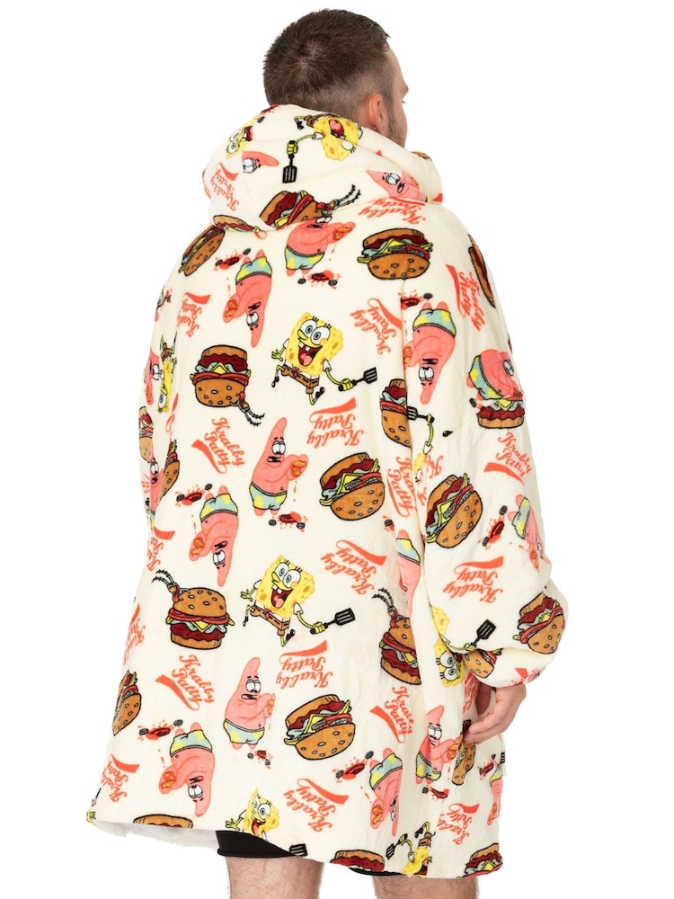 Vanilla Underground White SpongeBob Adult Blanket 100% Cotton Hoodie - Image 3 of 6
