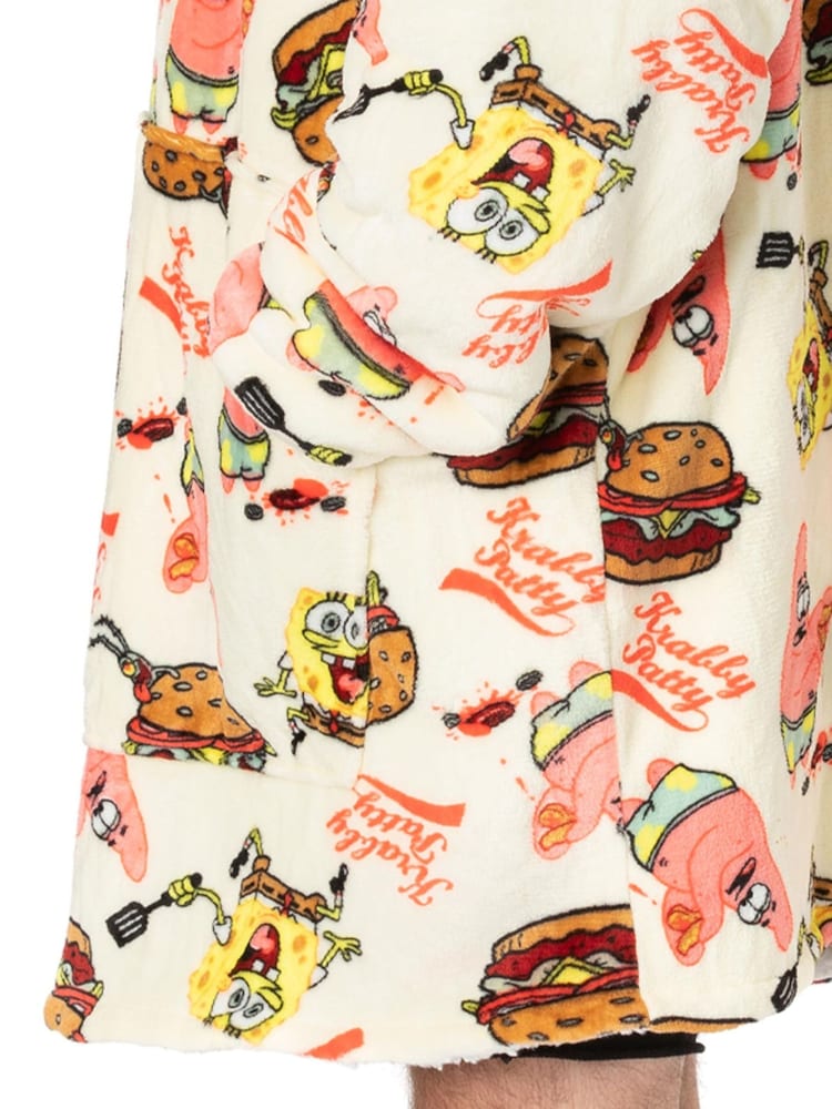 Vanilla Underground White SpongeBob Adult Blanket 100% Cotton Hoodie - Image 6 of 6