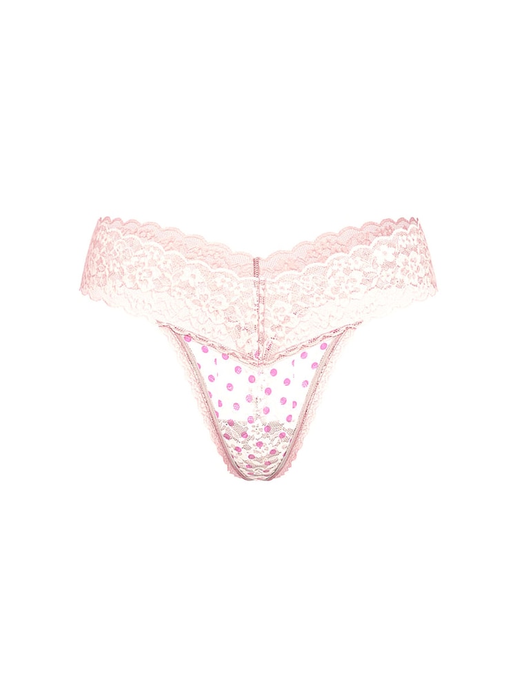 Victoria's Secret Purest Pink Dot Thong Knickers - Image 3 of 3 Victoria's Secret Purest Pink Dot Thong Knickers - Image 3 of 3