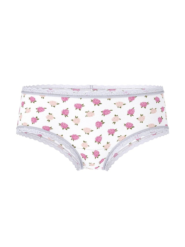 Victoria's Secret White Soft Peonies Cheeky Cotton Lace Waist Knickers - Image 3 of 3