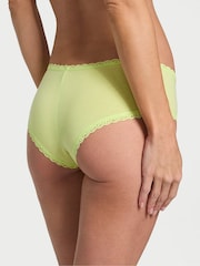 Victoria's Secret Lime Green Cheeky Cotton Lace Waist Knickers - Image 2 of 2