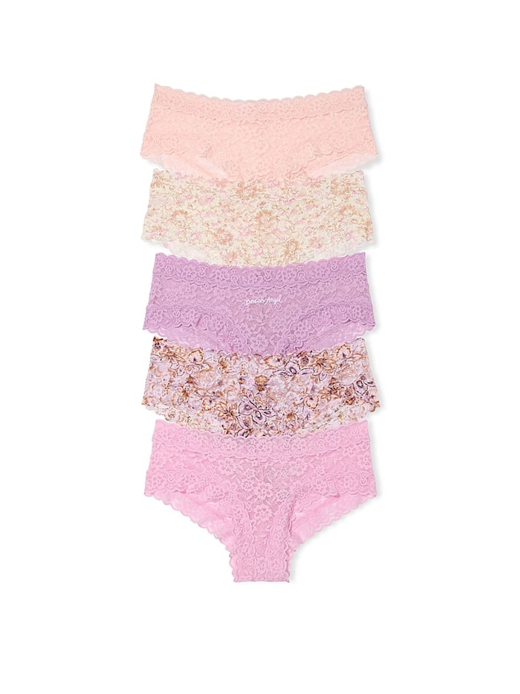 Victoria's Secret Pink/Puprle Cheeky 5 Pack Knickers - Image 1 of 2