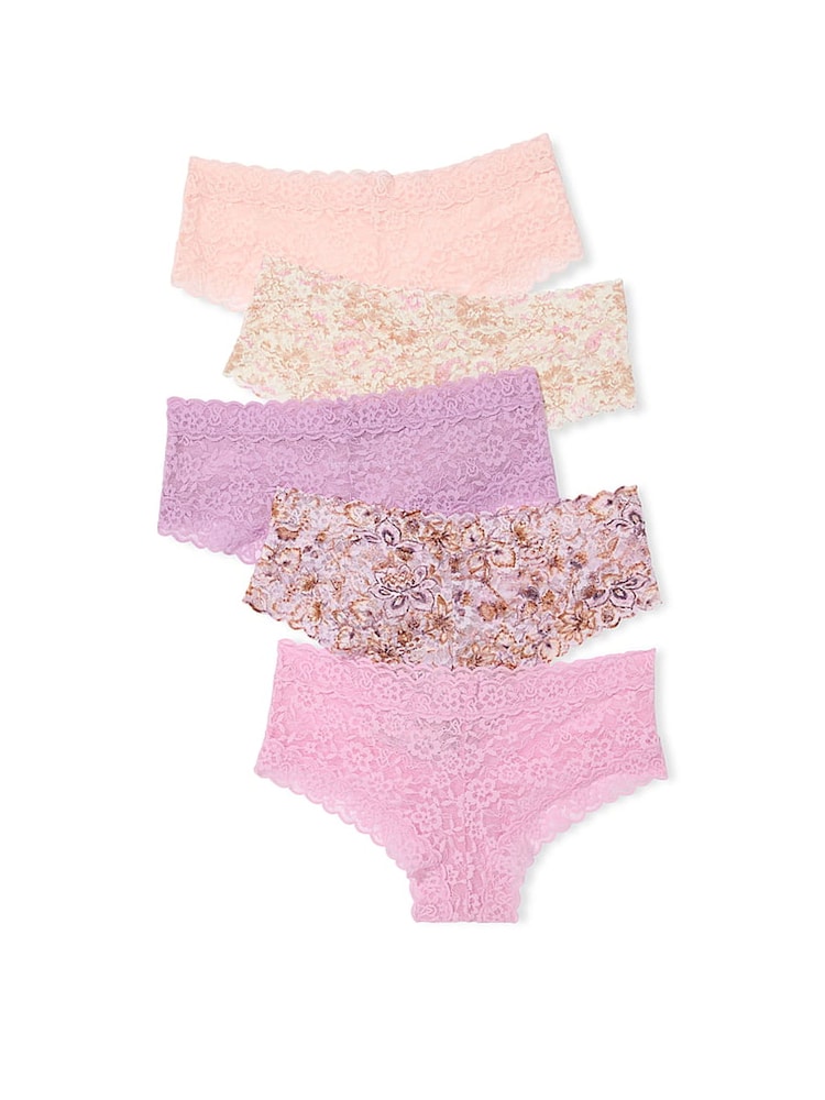 Victoria's Secret Pink/Puprle Cheeky 5 Pack Knickers - Image 2 of 2