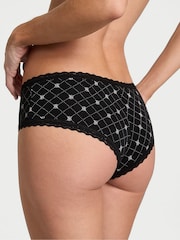 Victoria's Secret Black Diamond Cheeky Cotton Lace Waist Knickers - Image 2 of 2