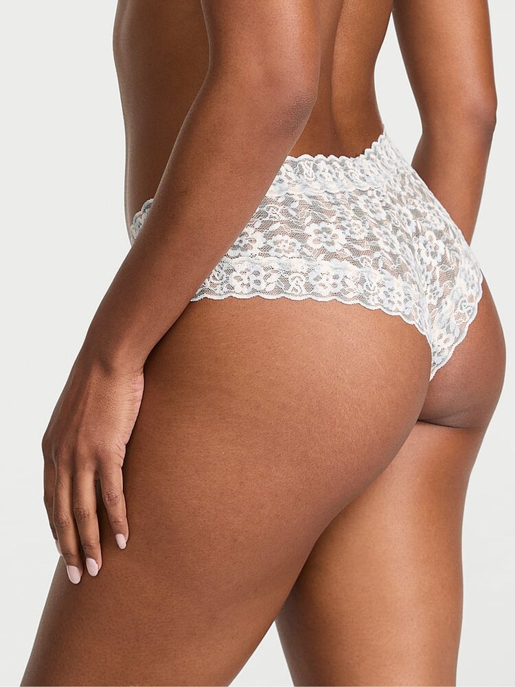 Victoria's Secret Grey Fog Stripe Cheeky Knickers - Image 2 of 3 Victoria's Secret Grey Fog Stripe Cheeky Knickers - Image 2 of 3