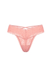 Victoria's Secret Peachy Orange Thong Strappy Back Knickers - Image 3 of 3