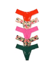 Victoria's Secret Red/Pink/Black/Green Thong 5 Pack Knickers - Image 1 of 1