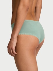 Victoria's Secret Seasalt Green Cheeky Cotton Lace Waist Knickers - Image 2 of 2