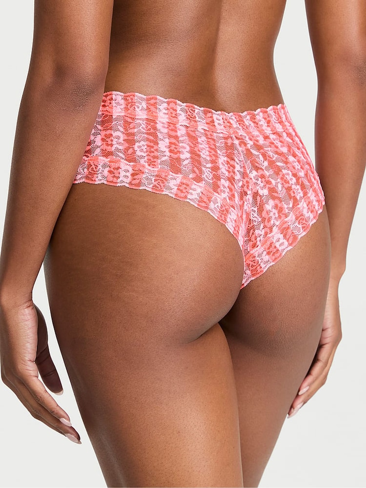 Victoria's Secret Pretty Blossom Pink Stripe Cheeky Knickers - Image 2 of 2