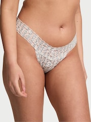 Victoria's Secret Grey Fog Stripe Thong Knickers - Image 1 of 2