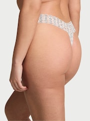 Victoria's Secret Grey Fog Stripe Thong Knickers - Image 2 of 2