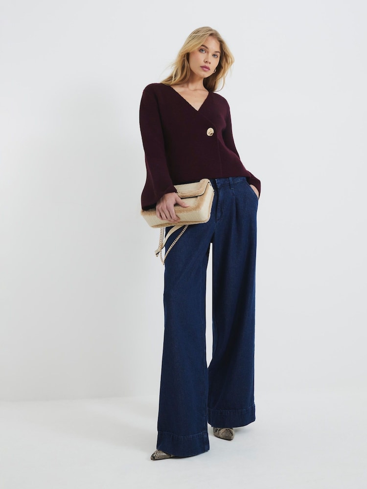 River Island Asymmetric Button pletena jopa - Slika 2 iz 6