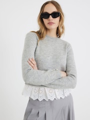River Island Grey Frill Rara Jumper - Image 2 of 5
