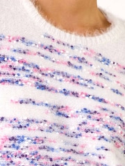 Roman White Space Dye Fluffy Knit Jumper - Image 5 of 5