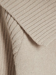 River Island Cream Bardot Jumper with Zip - Image 6 of 6