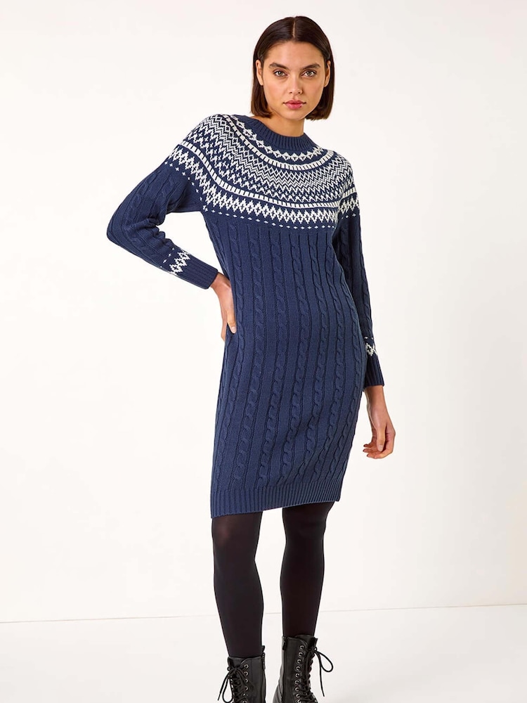 Roman Nordic Knitted Dress - Imagen 1 de 5 Roman Nordic Knitted Dress - Imagen 1 de 5