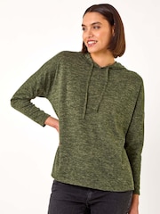 Roman Green Soft Drawstring Hoodie - Image 1 of 5