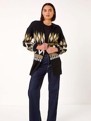 Roman Green Jacquard Knit Cardigan - Image 2 of 5