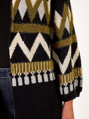 Roman Green Jacquard Knit Cardigan - Image 5 of 5