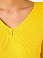 Roman Yellow Soft Knit V-Neck Jumper - Image 5 of 5