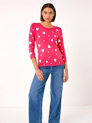 Roman Pink Heart Hotfix Print Jumper - Image 2 of 5