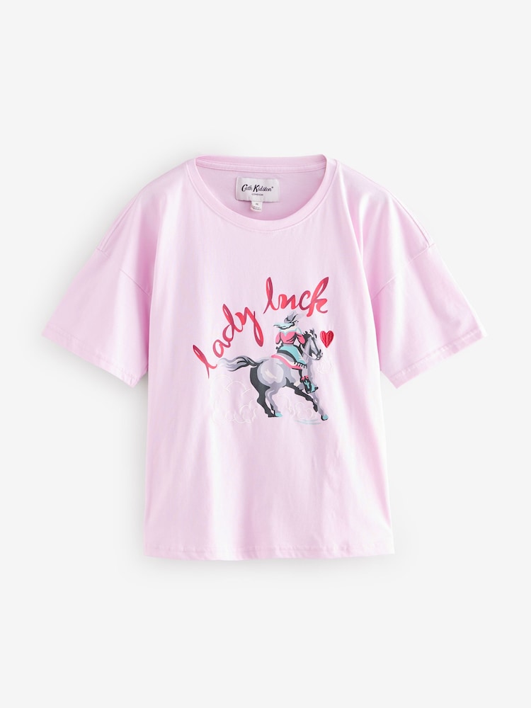 Cath Kidston Pink Lady Luck 100% Cotton T-Shirt - Image 6 of 6 Cath Kidston Pink Lady Luck 100% Cotton T-Shirt - Image 6 of 6