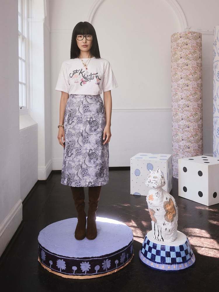Katzenmotiv - Cath Kidston – T-Shirt aus 100 % Baumwolle - Bild 1 von 10