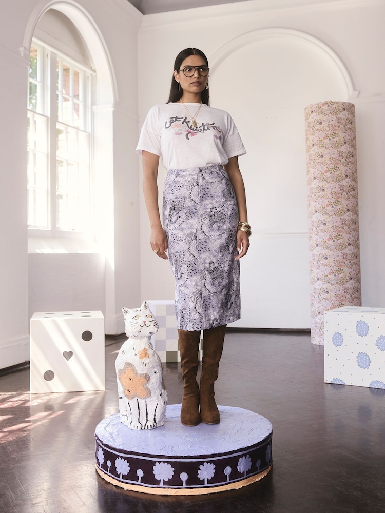 Katzenmotiv - Cath Kidston – T-Shirt aus 100 % Baumwolle - Bild 2 von 10