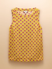 Joules Cove Linen Blend Yellow Sleeveless Top with Linen - Image 6 of 6