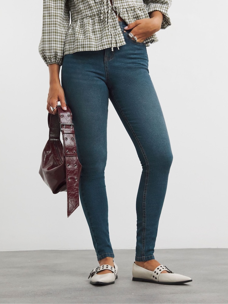 Simply Be Vintage Blue 24/7 Skinny Denim Jeans - Image 3 of 4