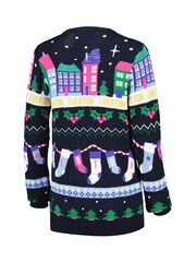 Fanatics Womens Blue Everton Fairisle Christmas Jumper - Image 3 of 3