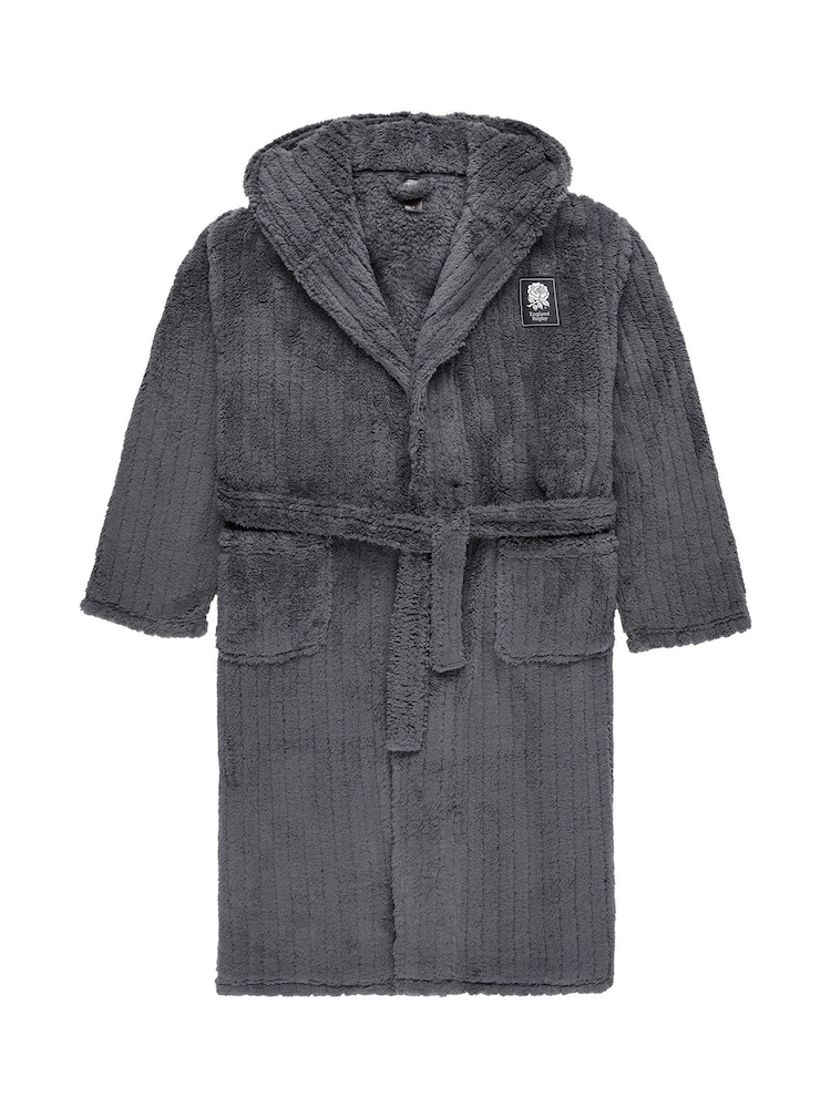 Fanatics Grey England Rugby Line Detail Robe - Image 3 of 3