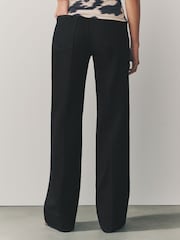 Black Double Button Wide leg Jeans - Image 3 of 7