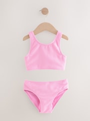 Pink Textured Bikini (3-16yrs) - Image 1 of 4