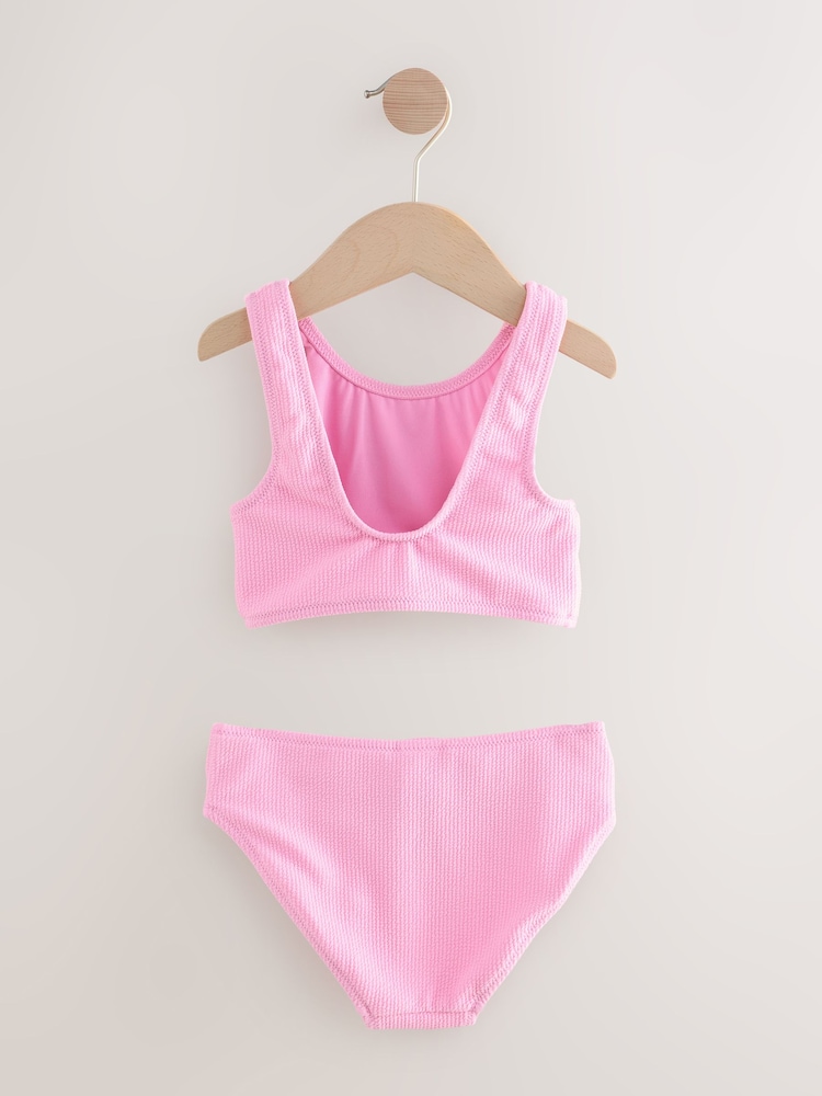 Pink Textured Bikini (3-16yrs) - Image 2 of 4