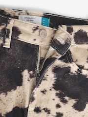 Impression de vache - 100% Coton Coupe droite Jeans - Image 8 of 10