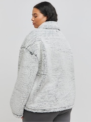 Simply Be Grey Teddy Sweater With High Neck - Image 2 of 4