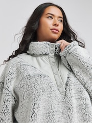 Simply Be Grey Teddy Sweater With High Neck - Image 4 of 4