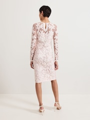Phase Eight Blue Petite Karima Tapework Midi Dress - Image 2 of 6