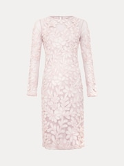 Phase Eight Blue Petite Karima Tapework Midi Dress - Image 6 of 6