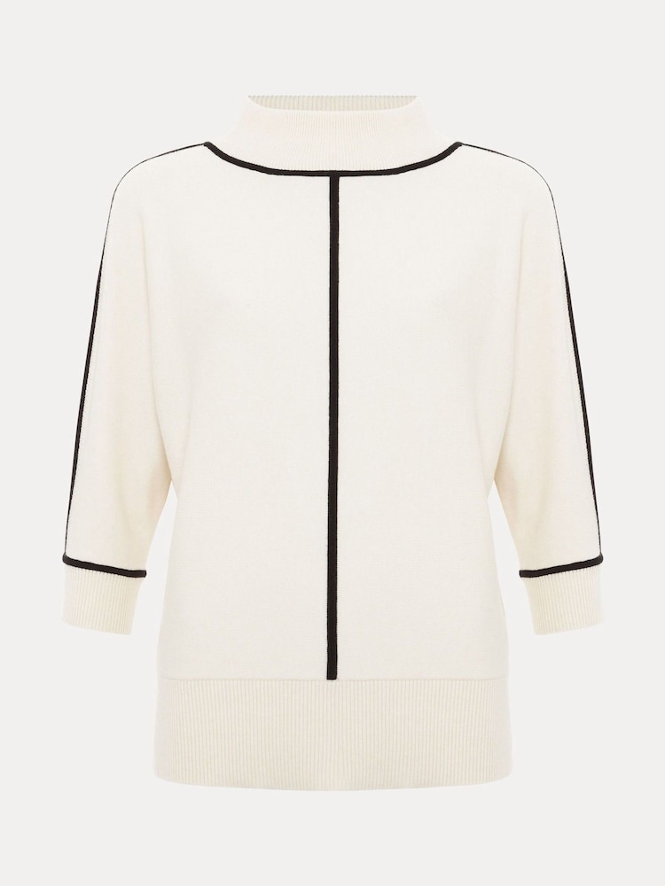 Phase Eight White Hallie Tipped Jumper - Image 3 of 3