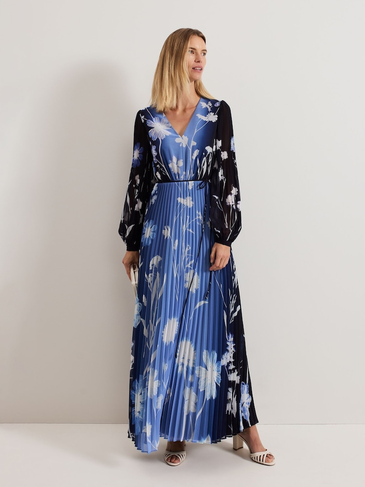 Phase Eight Blue Annie Floral Ombre Print Maxi Dresses - Image 1 of 6