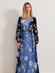 Phase Eight Blue Annie Floral Ombre Print Maxi Dresses - Image 3 of 6